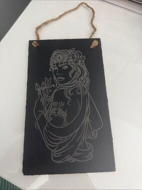 Black Slate Artemis wall hanging 10 in